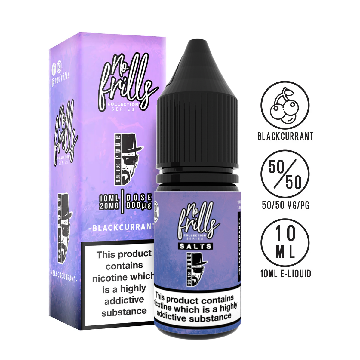 No Frills - 99.1% - Nic Salts - 10ml