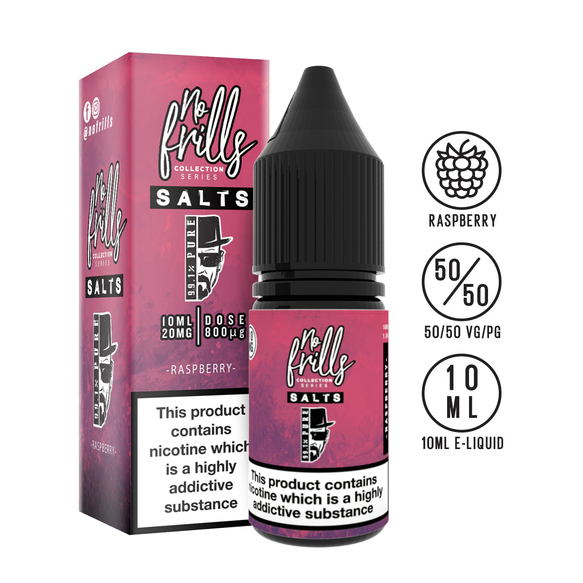 No Frills - 99.1% - Nic Salts - 10ml
