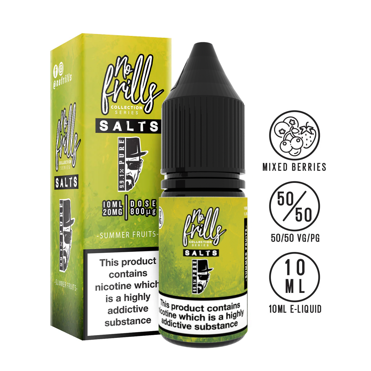 No Frills - 99.1% - Nic Salts - 10ml