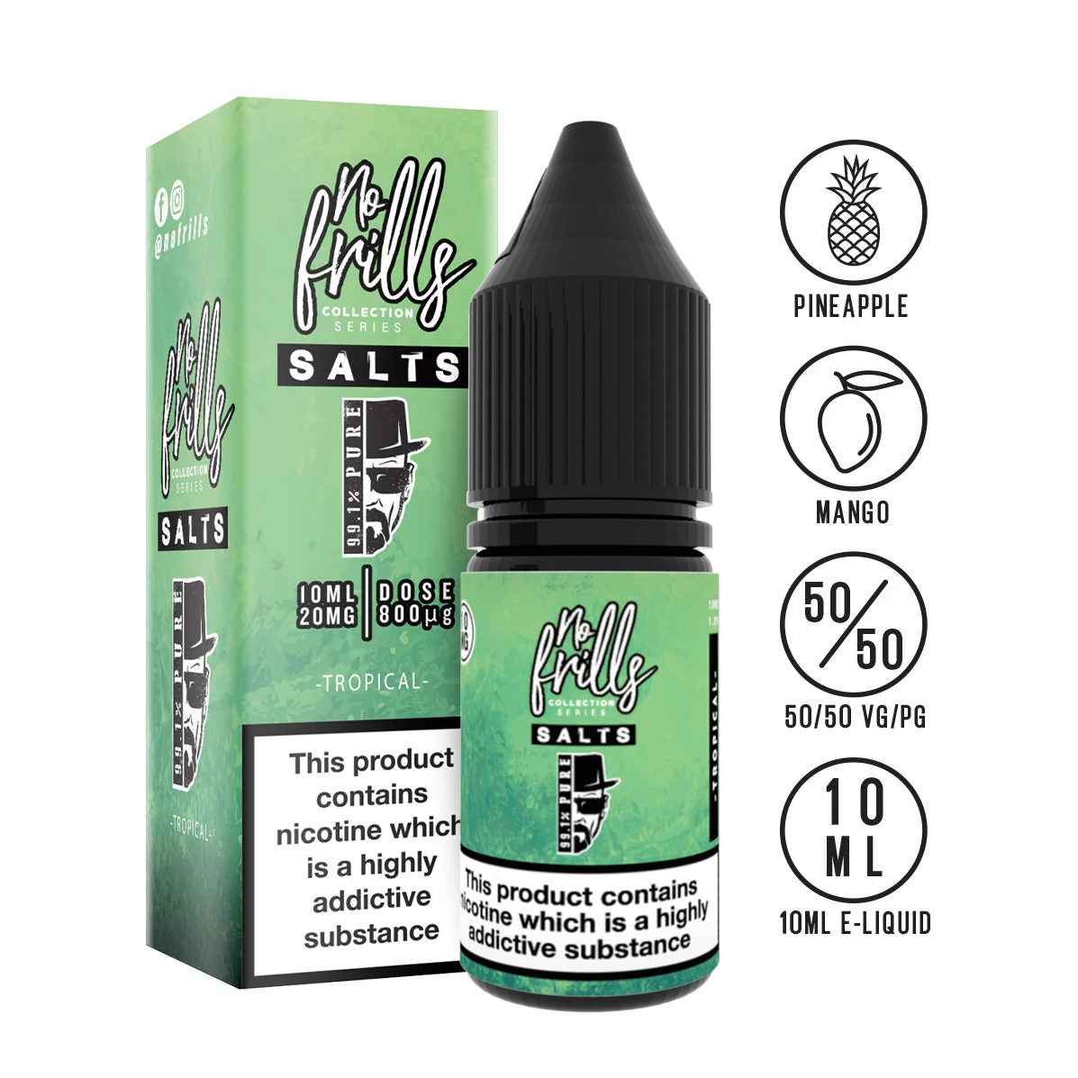 No Frills - 99.1% - Nic Salts - 10ml