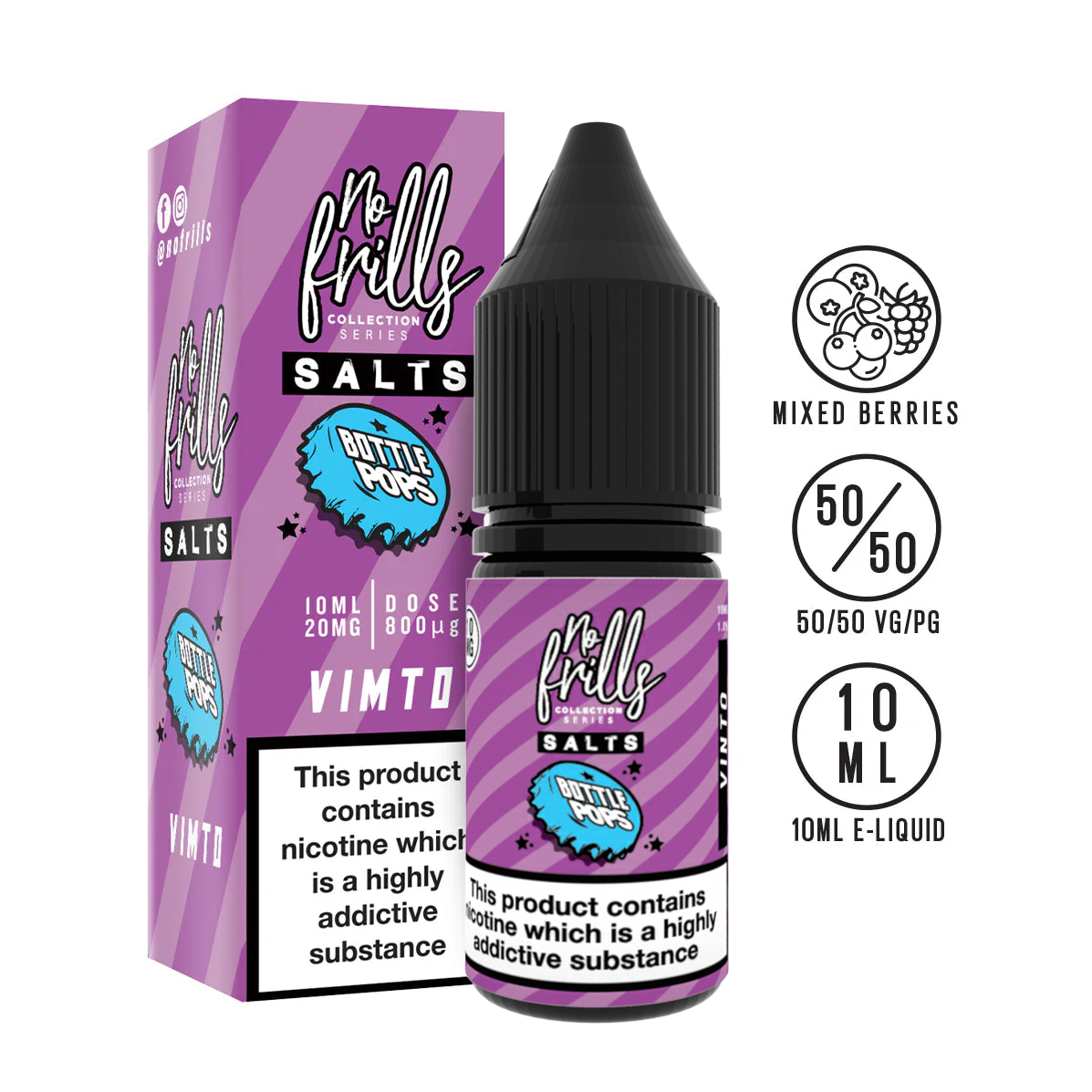 No Frills - Bottle Pops - Nic Salts - 10ml