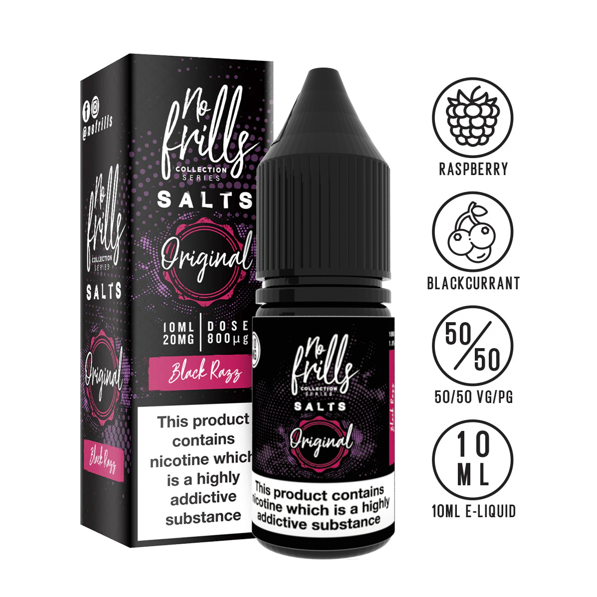 No Frills Original Range - Nic Salts - 10ml
