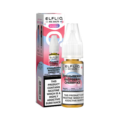 Elf Bar Elfliq Strawberry Raspberry Cherry Ice Nic Salts 10ml | The Ace of Vapez Distro