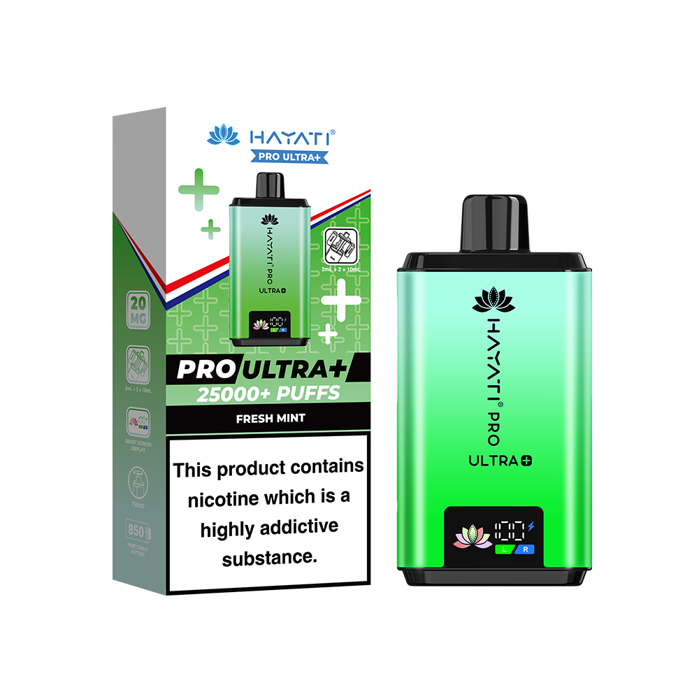 Hayati Pro Ultra Plus 25K Prefilled Vape Kit Fresh Mint | The Ace of Vapez Distro