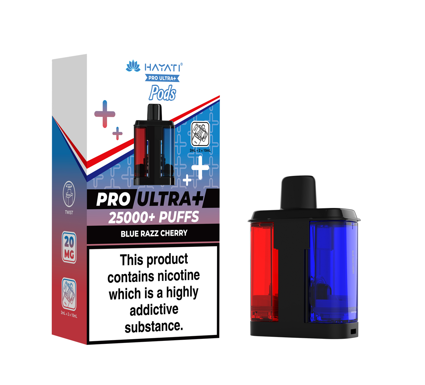 Hayati Pro Ultra Plus 25k Refill Pods Blue Razz Cherry | The Ace of Vapez Distro