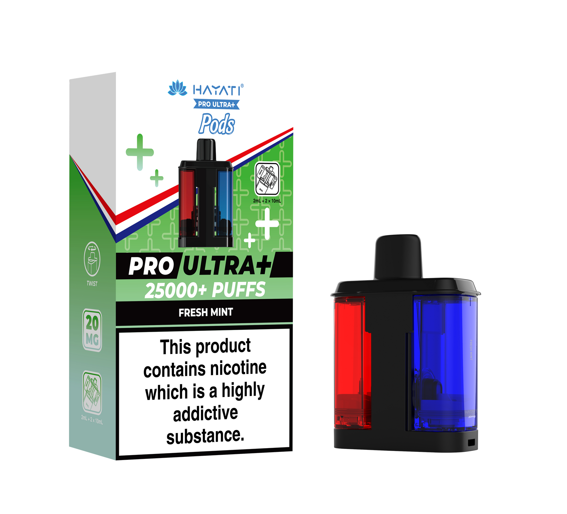 Hayati Pro Ultra Plus 25k Refill Pods Fresh Mint | The Ace of Vapez Distro
