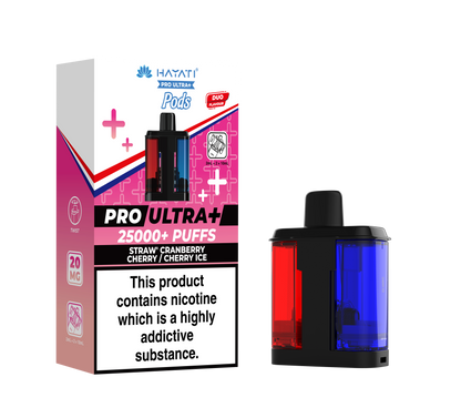 Hayati Pro Ultra Plus 25k Refill Pods Straw' Cranberry Cherry / Cherry Ice | The Ace of Vapez Distro