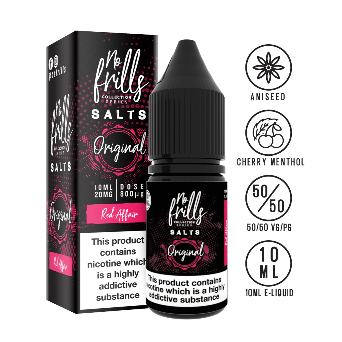 No Frills Original Range - Nic Salts - 10ml