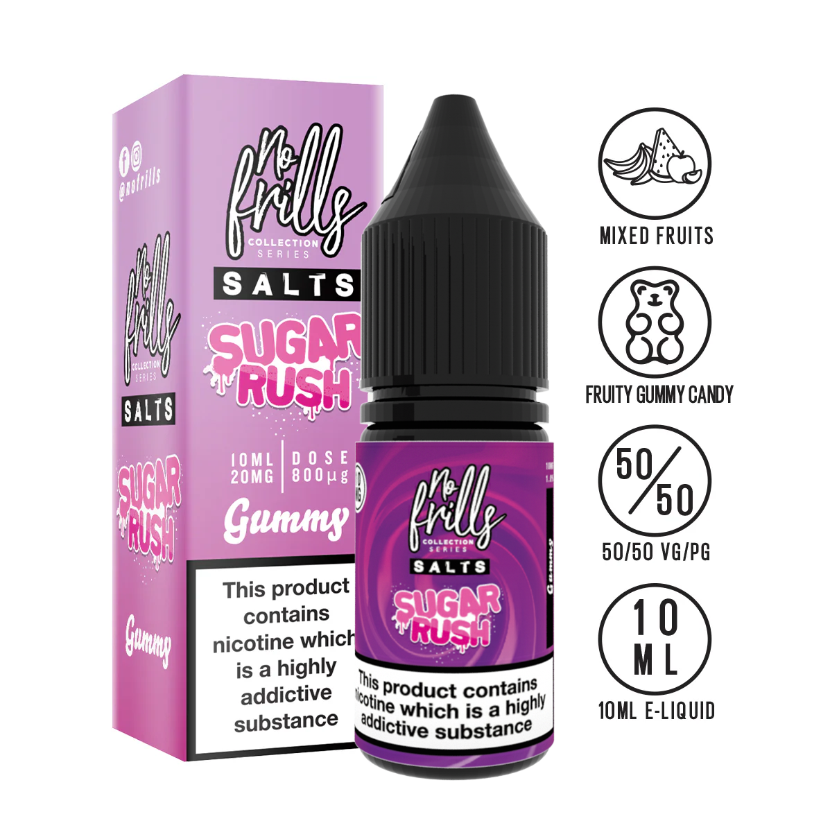 No Frills - Sugar Rush - Nic Salts - 10ml