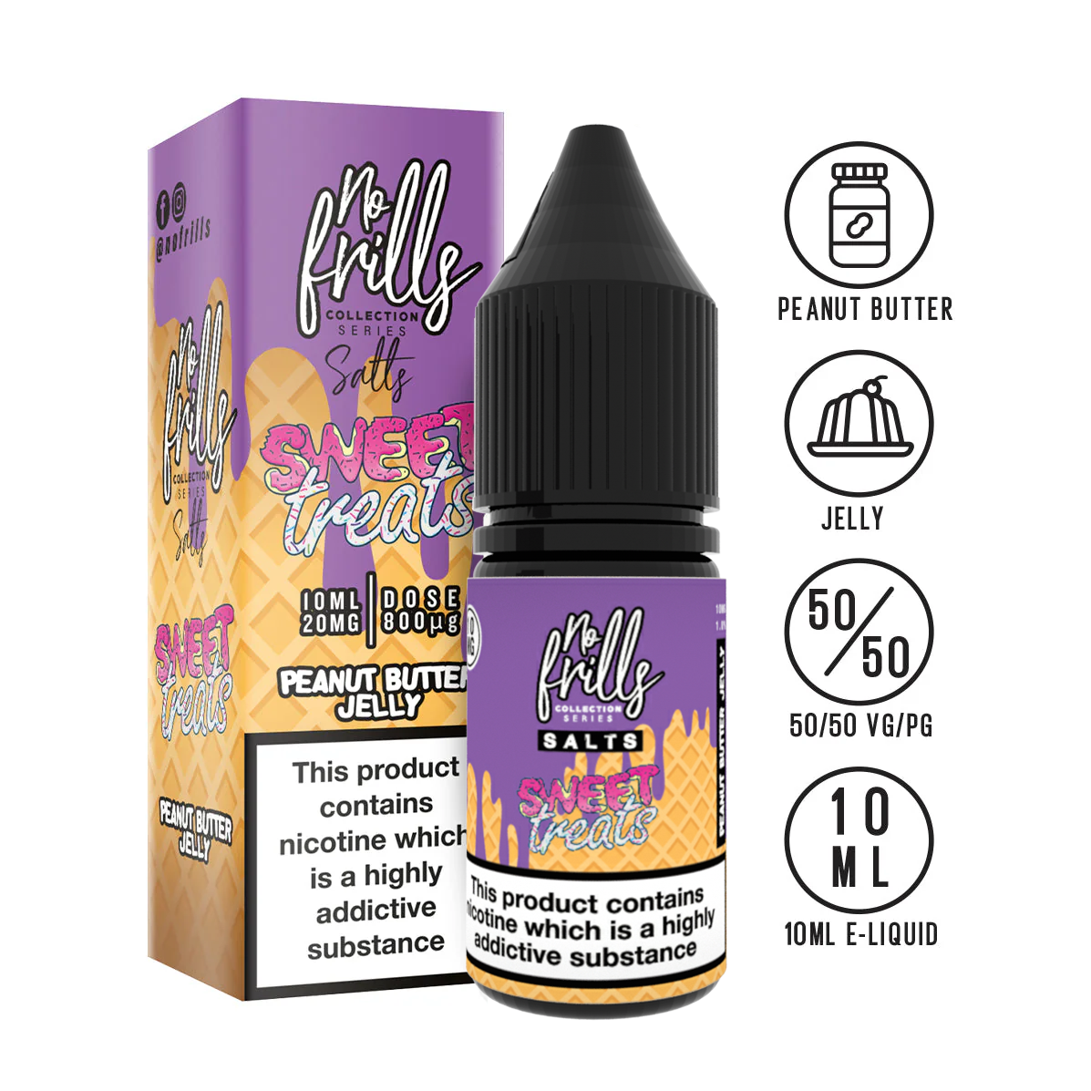 No Frills  - Sweet Treats - Nic Salts - 10ml