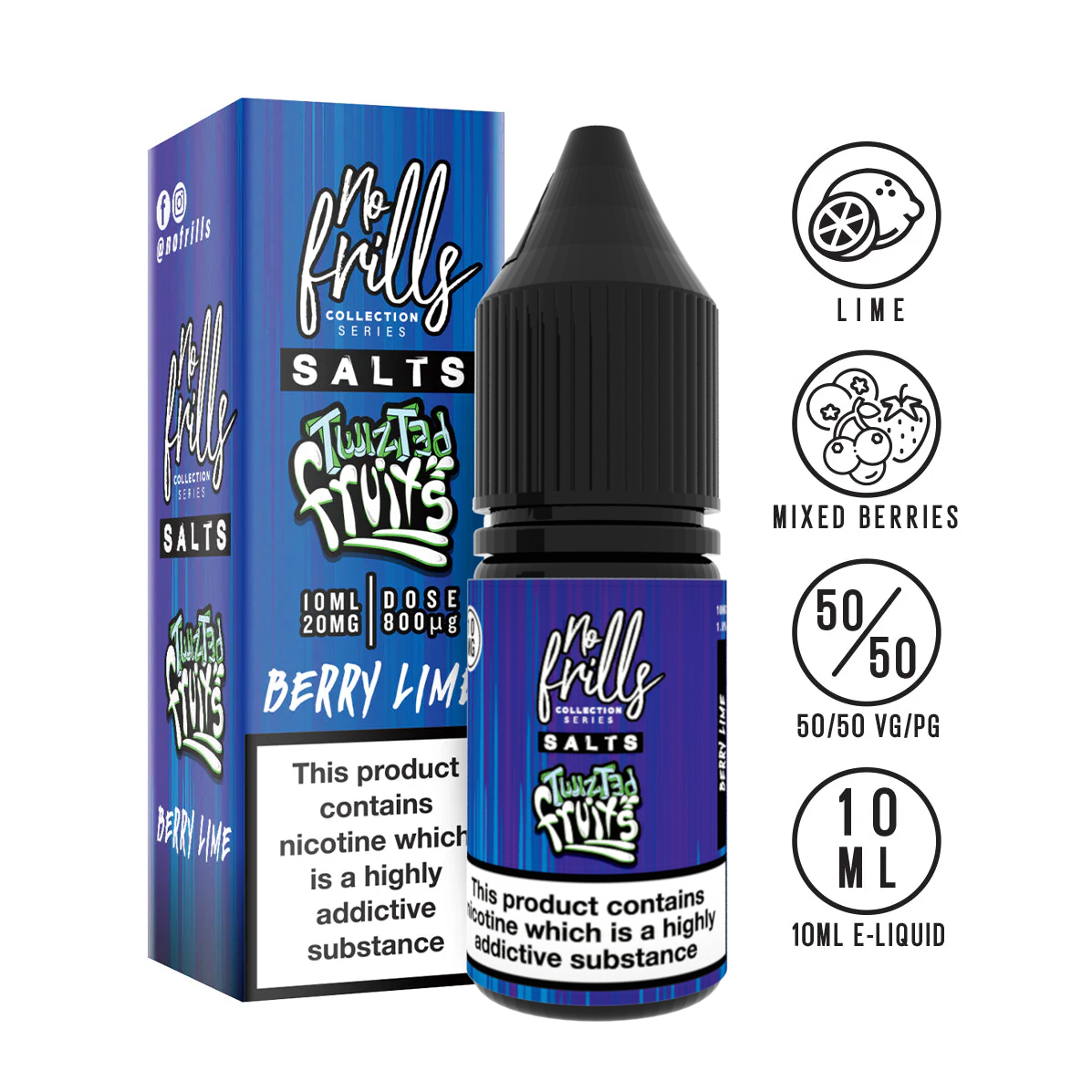 No Frills  - Twizted Fruits - Nic Salts - 10ml