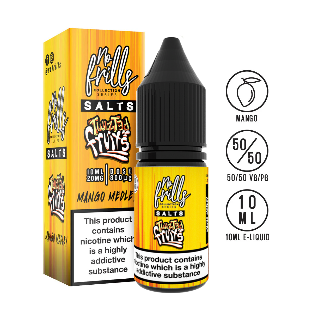 No Frills  - Twizted Fruits - Nic Salts - 10ml
